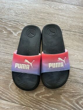 Puma Gradient Pink to Purple Slide Sandals #puma #slides